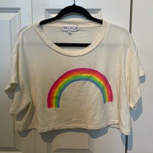 Wildfox rainbow crop top